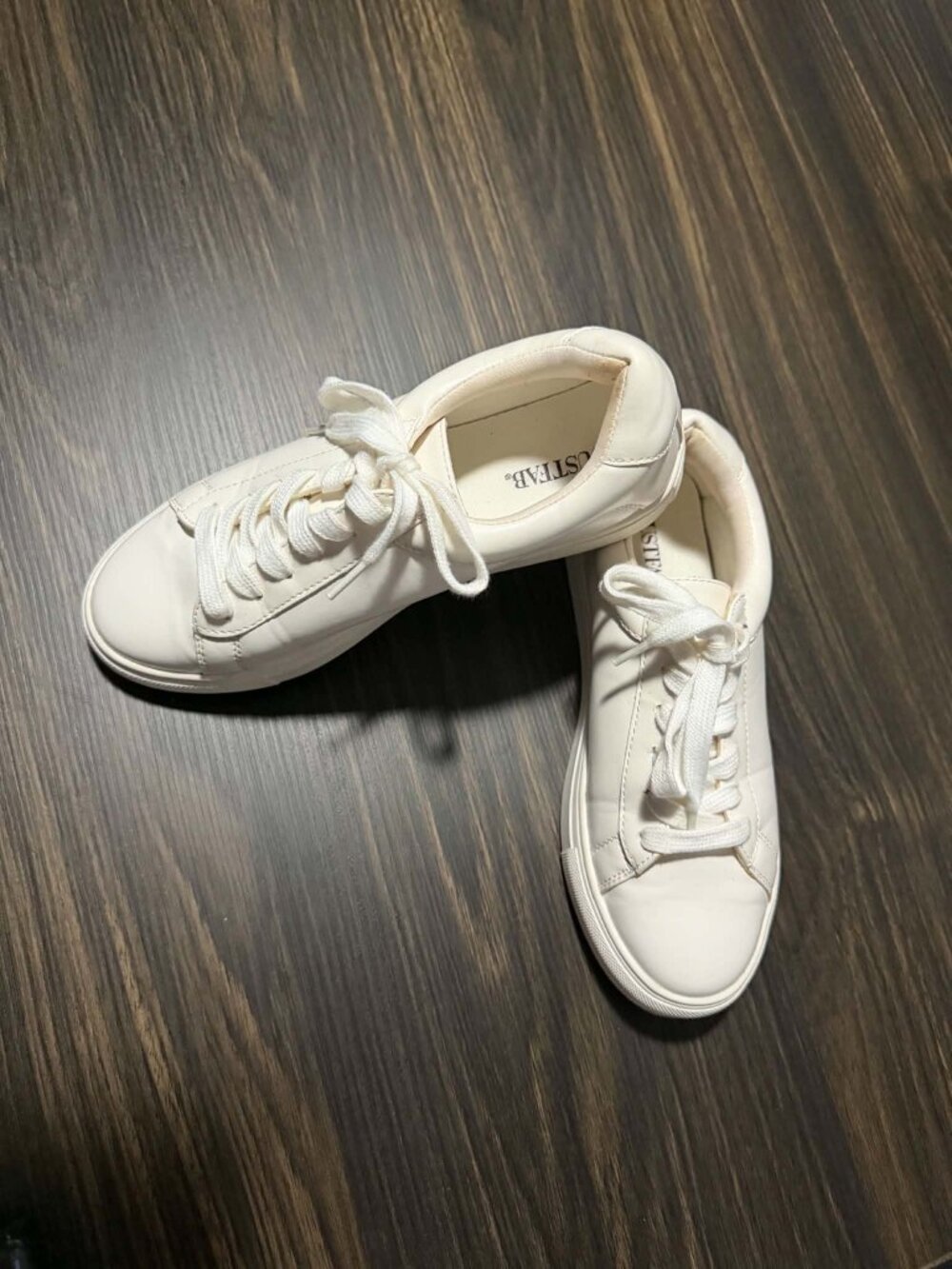 JustFab Marta White Low-Top Sneakers - Size 7 US / 37.5 EU